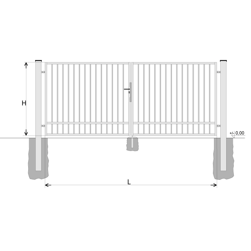 Poartă BD SPECIAL 1400x4500 / TIJĂ / HNZ