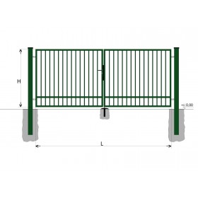 Poartă BD SPECIAL 1200x3500 / TIJĂ / ZN+PVC6005