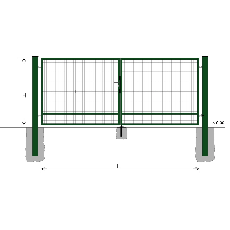 Gate BD SPECIAL 1200x4000 / GALL / ZN+PVC6005