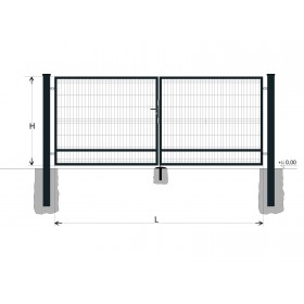 Poartă BD SPECIAL 1700x4500 / GALL / ZN+PVC7016