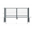 Poartă dublă BD SPECIAL 2000x3500 / GALL / ZN+PVC7016