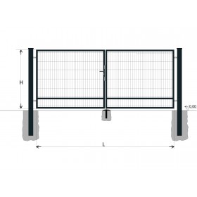 Gate BD SPECIAL 1400x3000 / DBL / ZN+PVC7016