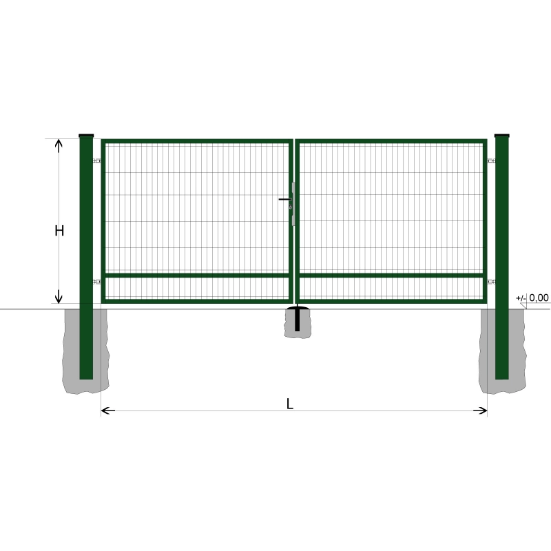Gate BD SPECIAL 2000x6000 / DBL / ZN+PVC6005