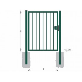 Poartă BJ SOLID 1500x1200 / BARĂ / ZN+PVC6005