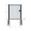 Portiță simplă BJ SOLID 1800x1200 / TYČ / ZN+PVC7016