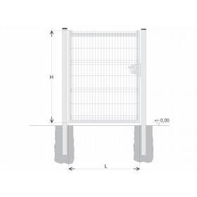 Poartă BJ SOLID 2000x1000 / GAL / HNZ