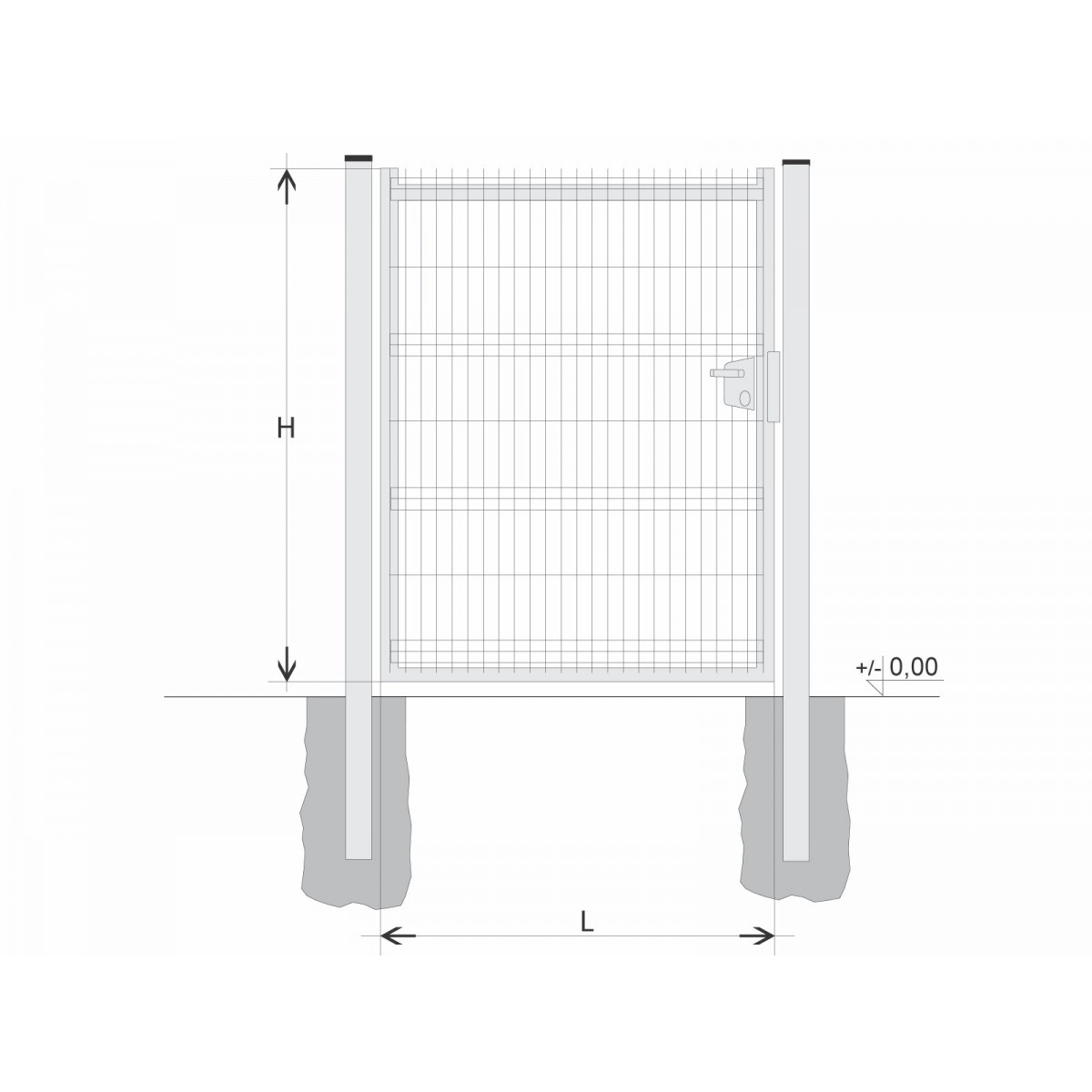Poartă BJ SOLID 2000x1200 / GAL / HNZ
