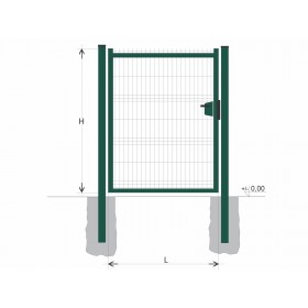 Poartă BJ SOLID 1800x1200 / GAL / ZN+PVC6005