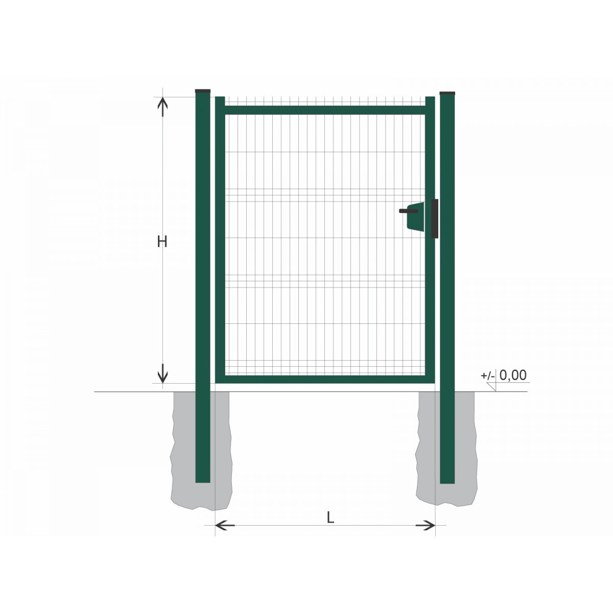 Poartă BJ SOLID 2000x1200 / GAL / ZN+PVC6005