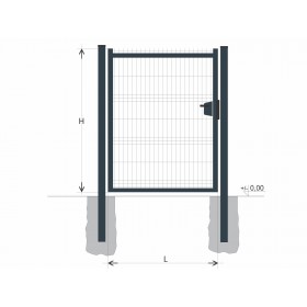 Poartă BJ SOLID 1000x1200 / GAL / ZN+PVC7016