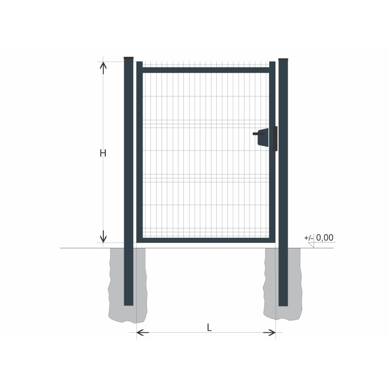 Poartă BJ SOLID 1500x1000 / GAL / ZN+PVC7016