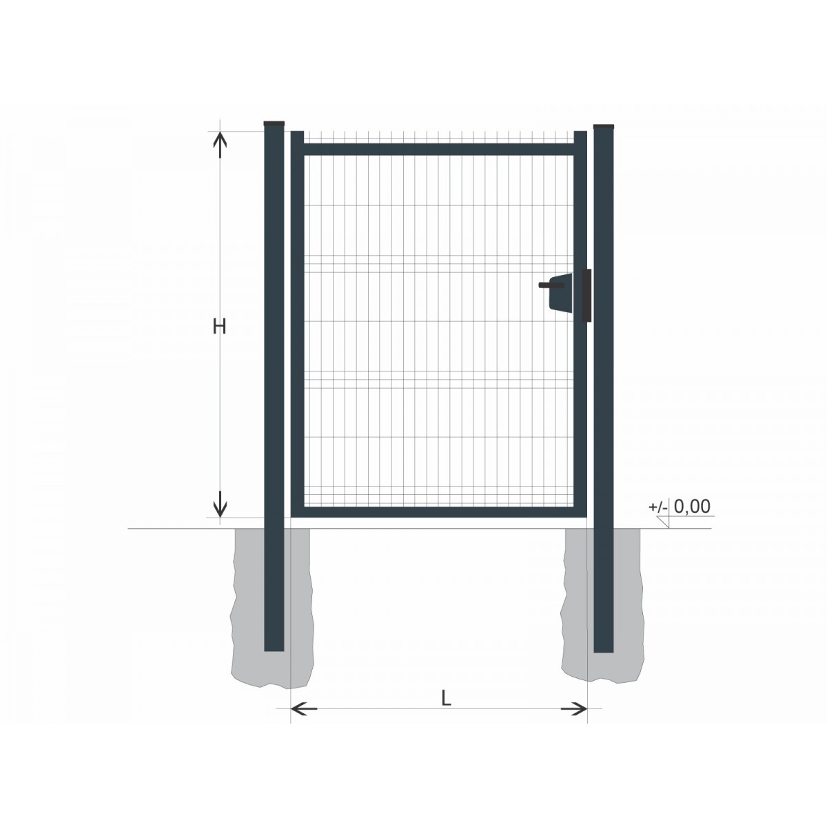 Poartă BJ SOLID 1500x1000 / GAL / ZN+PVC7016