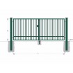 Poartă dublă BD SOLID 1900x7000 / TYČ / ZN+PVC6005