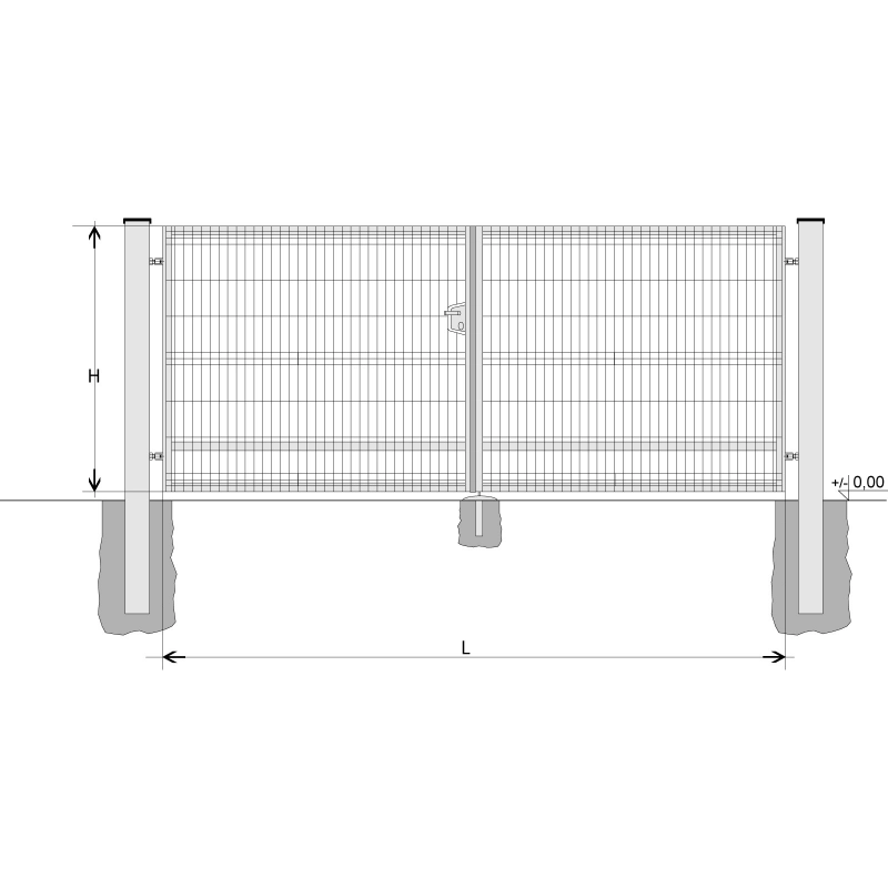 Poartă BD SOLID 1500x8000 / GAL / HNZ