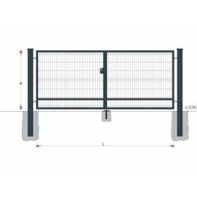 Poarta BD SOLID 1900x7000 / GAL / ZN+PVC7016