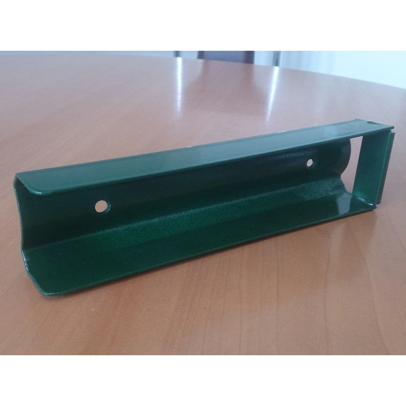 Base plate holder, metal / U / 200/50 / flat / ZN+PVC6005