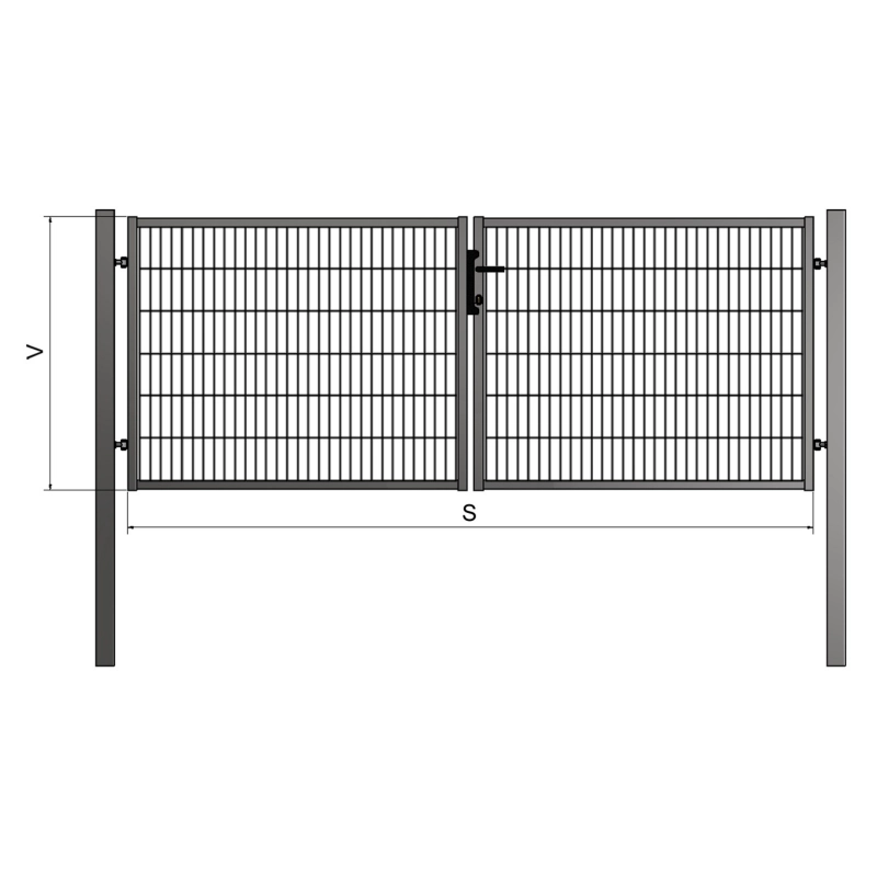 Poarta BD ORION 1200x4000 / PAN / ZN+PVC7016
