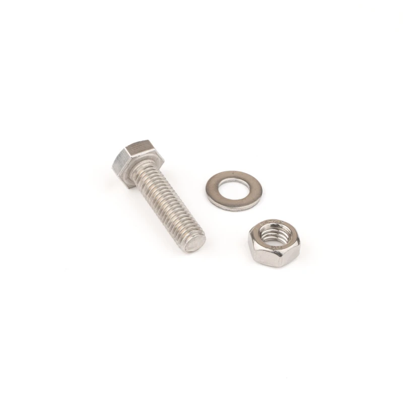 Screw STAINLESS STEEL / M8x30 / complete (screw, nut, washer) / pack of 10