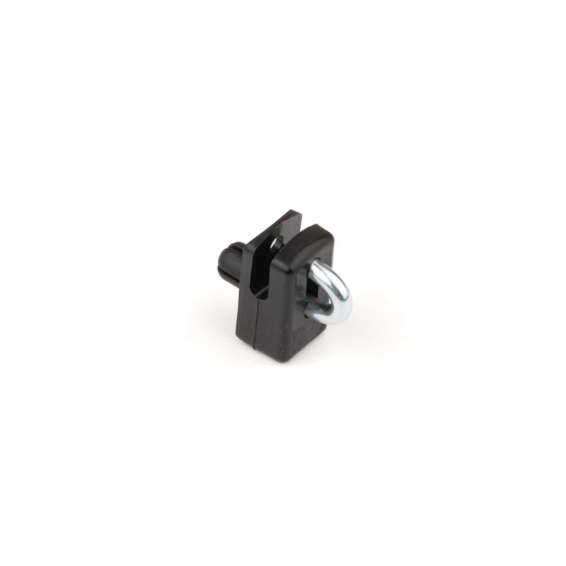 Clemă de conducere cu cârlig pe sârmă de întindere / neagră / pac.10buc