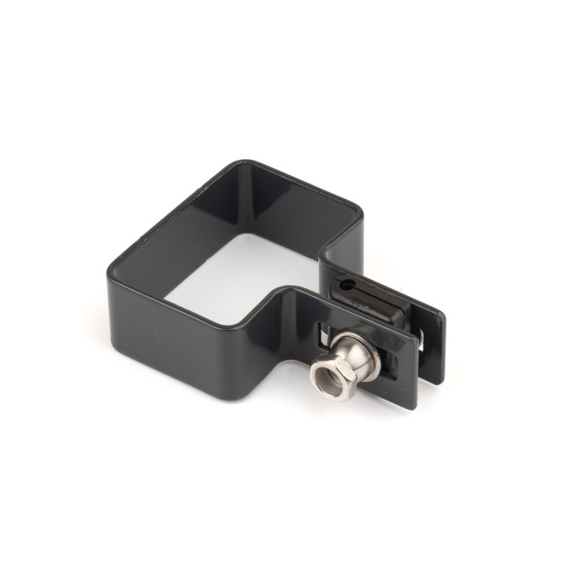 Prindere panou pe stâlp 60x40mm / 4mm / de capat / ZN+PVC7016