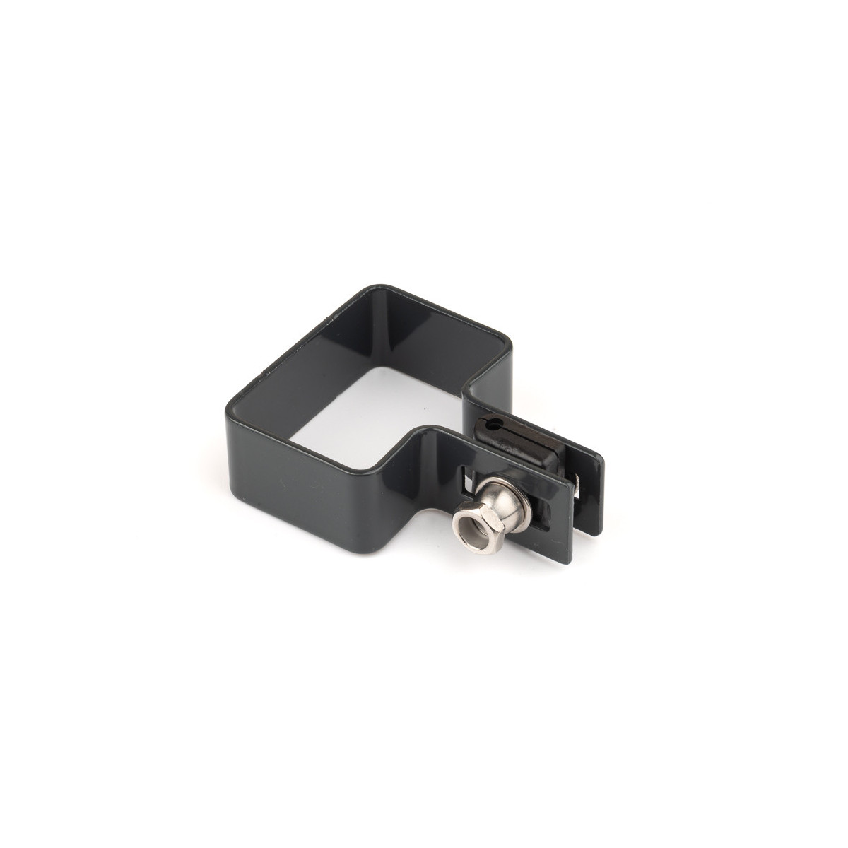 Clemă panou pe stâlp 60x40mm / 4mm / finală / ZN+PVC7016