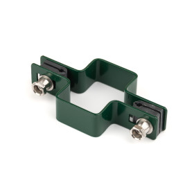 Clemă panou pe stâlp 60x40mm / 5mm / continuă / ZN+PVC6005
