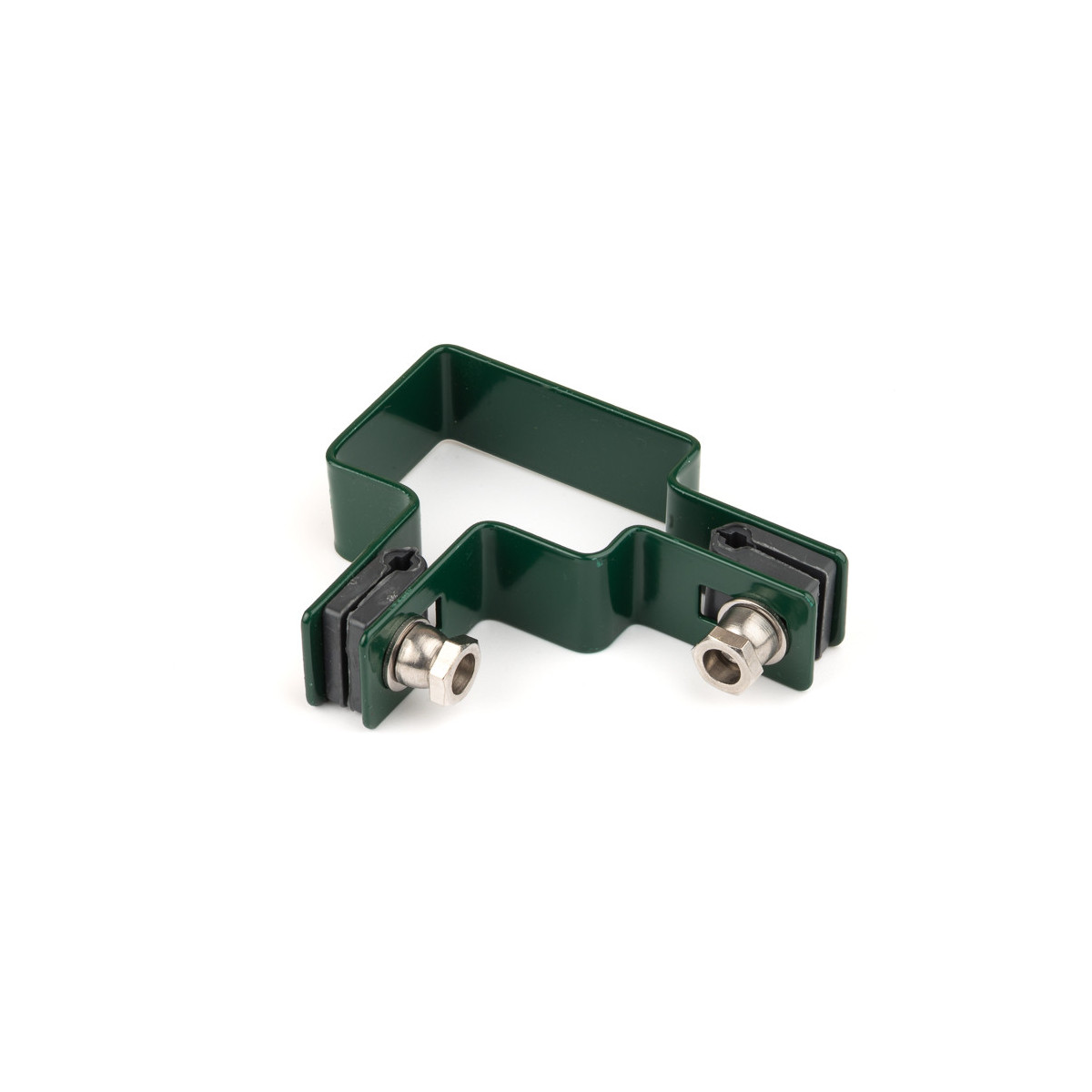 Clemă panou pe stâlp 60x40mm / 5mm / colț / ZN+PVC6005