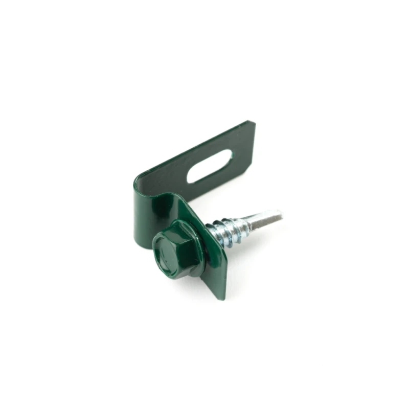 Clemă L-CLIP / ZN+PVC6005 / complet cu șurub