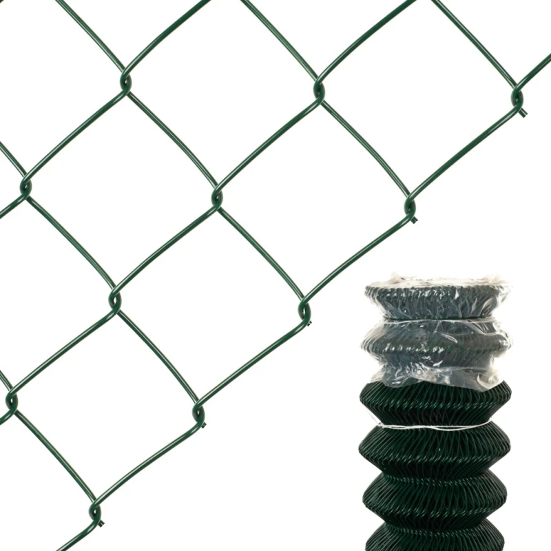 Plasă pătrată 50/3,00-1,90/160/20m / PVC COMPACT / ZN+PVC6005