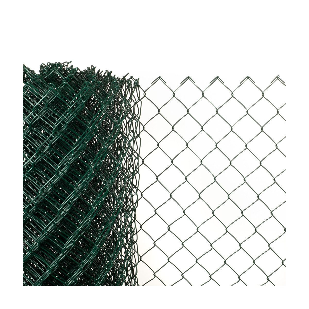 Plasă pătrată 60/2,50-1,65/100/15m / PVC BND / ZN+PVC6005