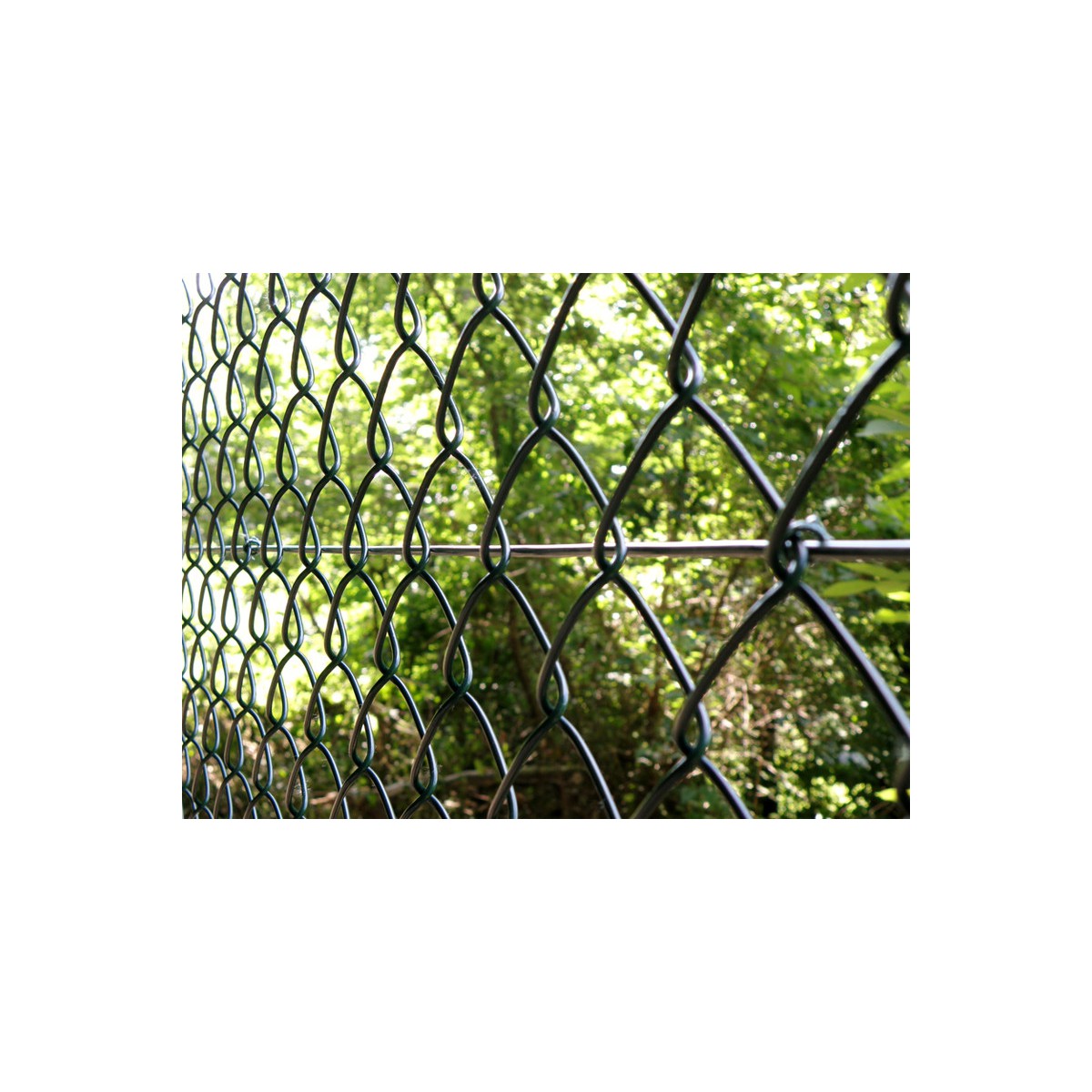 Chain link fence 50/3,00-1,90/150/10m / PVC BND / ZN+PVC6005