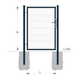 Poartă BJ SPECIAL 1300x1000 / DBL / ZN+PVC7016