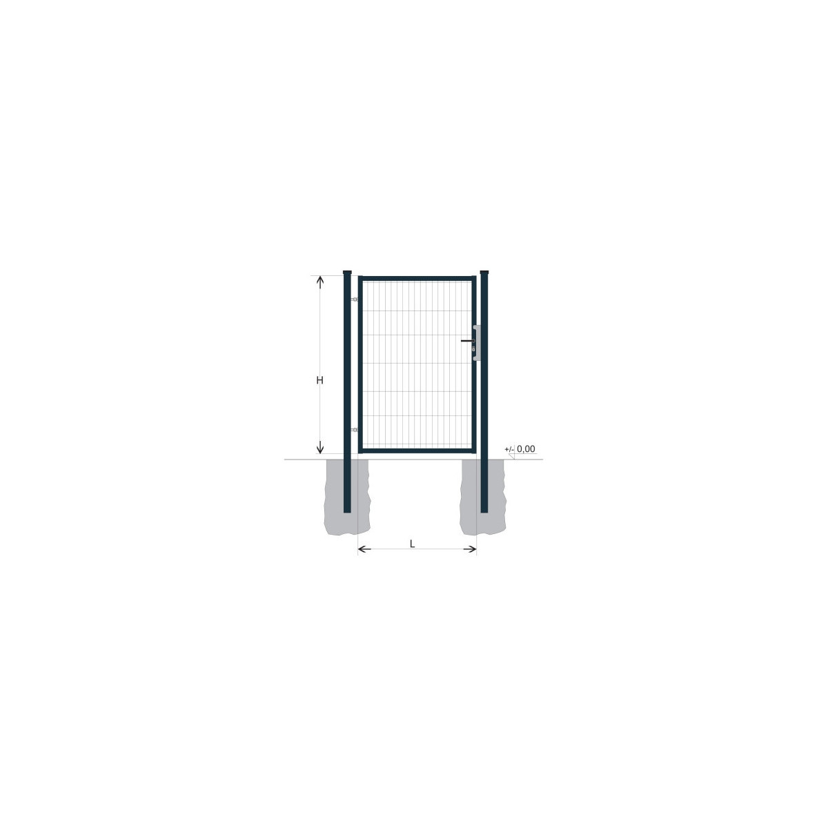 Gate BJ SPECIAL 1500x1000 / DBL / ZN+PVC7016