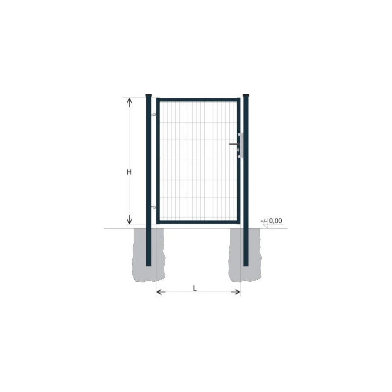 Gate BJ SPECIAL 2000x1000 / DBL / ZN+PVC7016