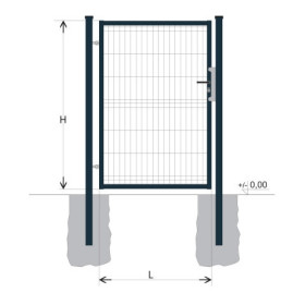 Poartă BJ SPECIAL 1400x1000 / GALL / ZN+PVC7016