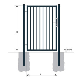 Poartă BJ SPECIAL 1300x1000 / BARĂ / ZN+PVC7016