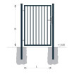 Portiță simplă BJ SPECIAL 1500x1000 / TYČ / ZN+PVC7016