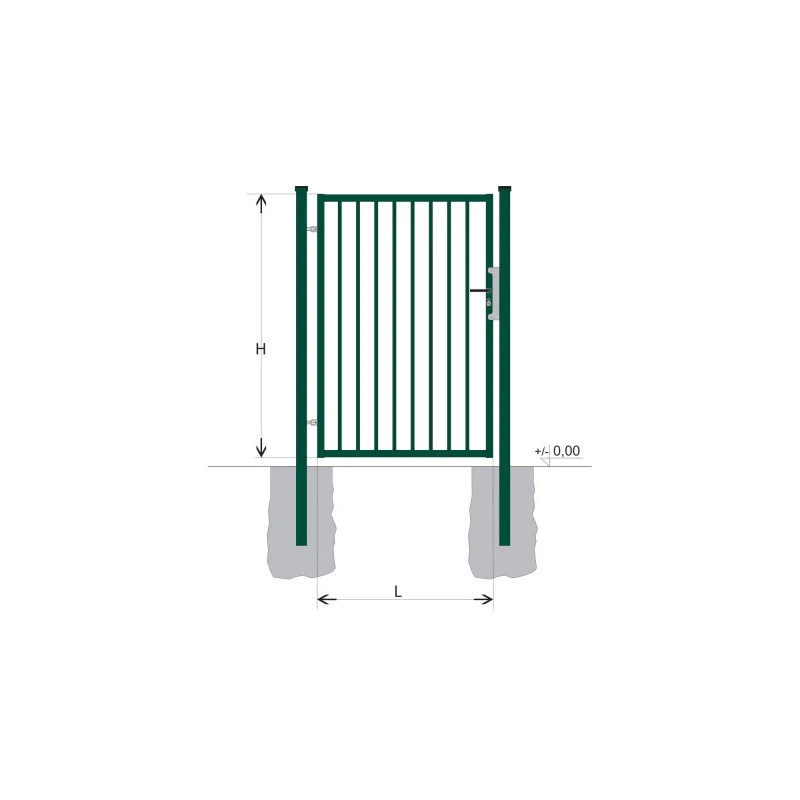 Poartă BJ SPECIAL 1800x1000 / BARĂ / ZN+PVC6005