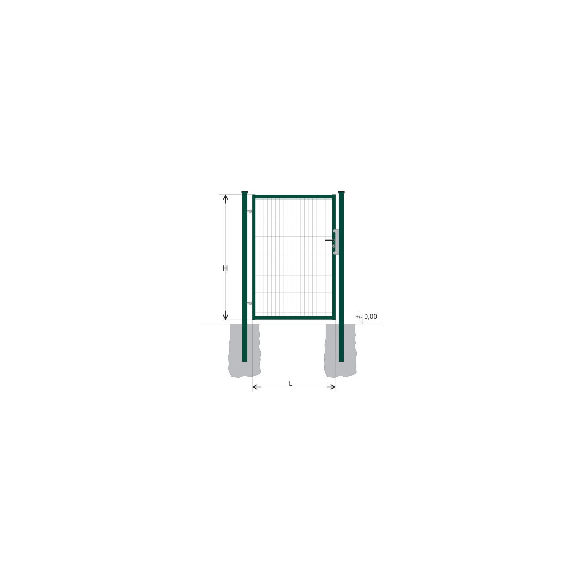 Poartă BJ SPECIAL 1200x1000 / DBL / ZN+PVC6005