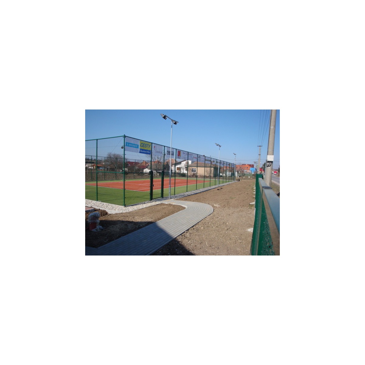 Plasă pătrată 45/3,00-1,90/300/18m / PVC BND / ZN+PVC6005 / TENIS