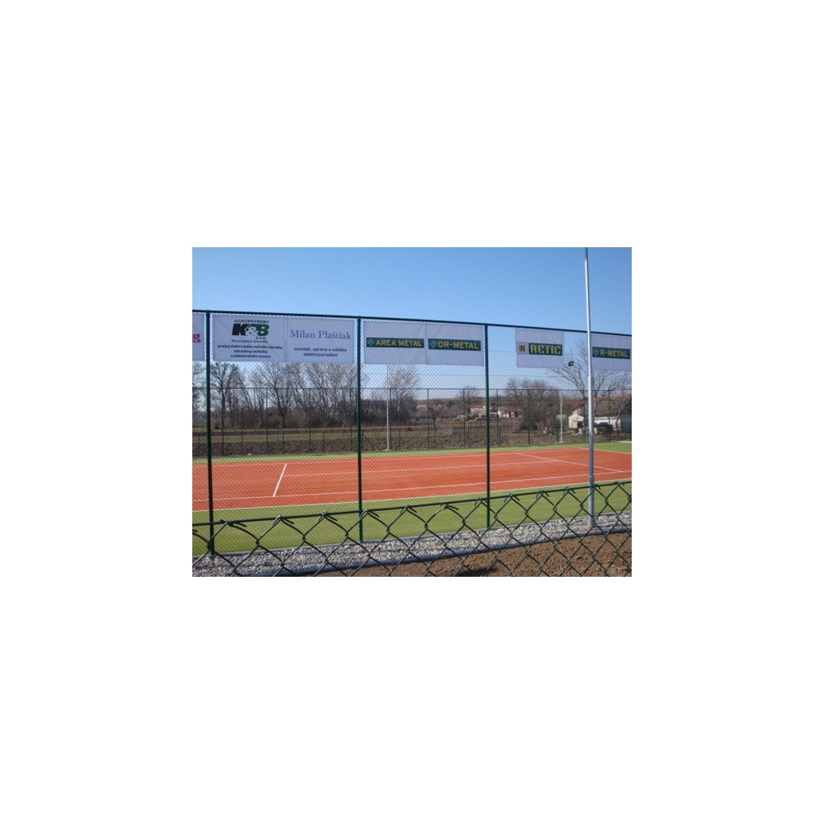 Plasă pătrată 45/3,00-1,90/300/18m / PVC BND / ZN+PVC6005 / TENIS