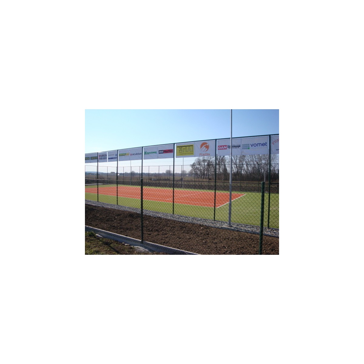 Plasă pătrată 45/3,00-1,90/400/18m / PVC BND / ZN+PVC6005 / TENIS