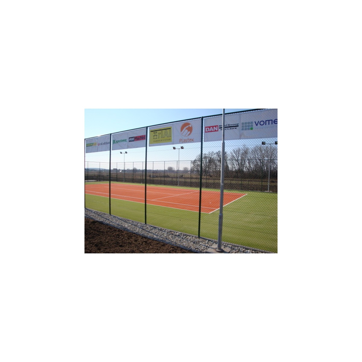 Plasă pătrată 45/3,00-1,90/400/18m / PVC BND / ZN+PVC6005 / TENIS