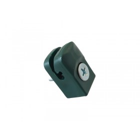 Connecting clip from plastic for tension wire with screw / dark green / packing 10 pcs
