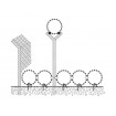 Sârmă ghimpată tip brici diametru ambalaj 450 mm / 8 m