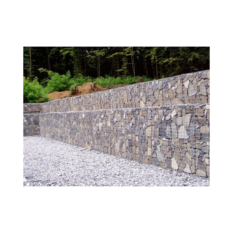Coș Gabion / Mărimea ochiurilor: 100x100mm / Sârmă: 4,00mm / Dimensiune: 200x100cm / ZN+AL