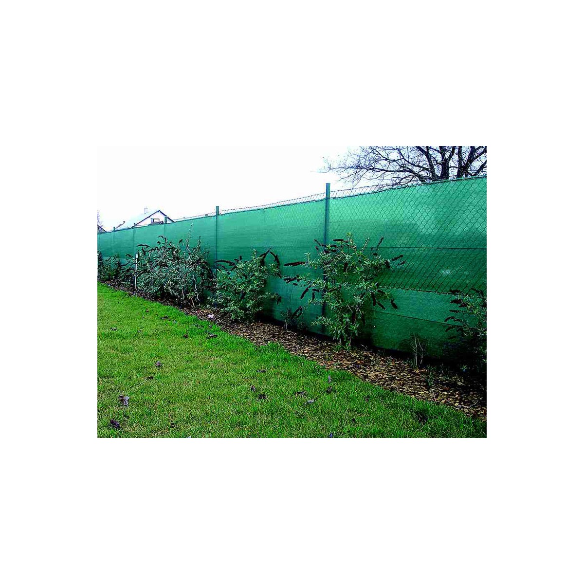 Pânză de umbră 200cm / 180g / 25m / verde / fără frânghie