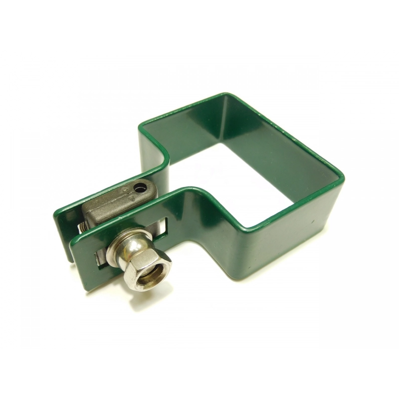 Clemă panou pe stâlp 60x40mm / 5mm / finală / ZN+PVC6005