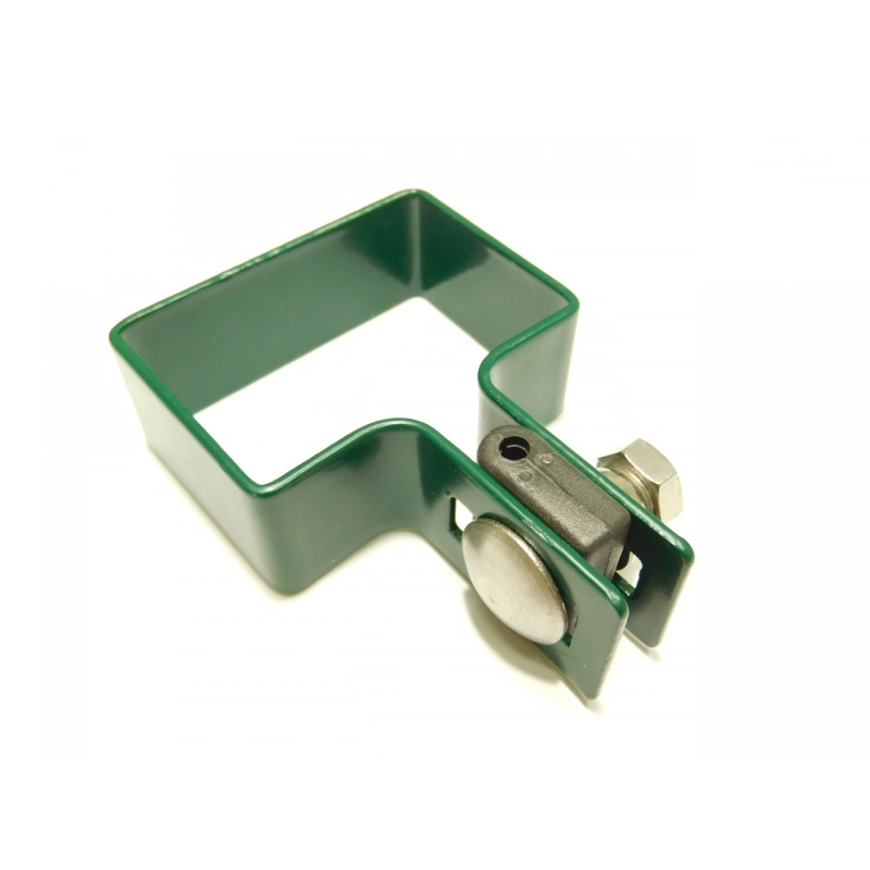 Clemă panou pe stâlp 60x40mm / 5mm / finală / ZN+PVC6005