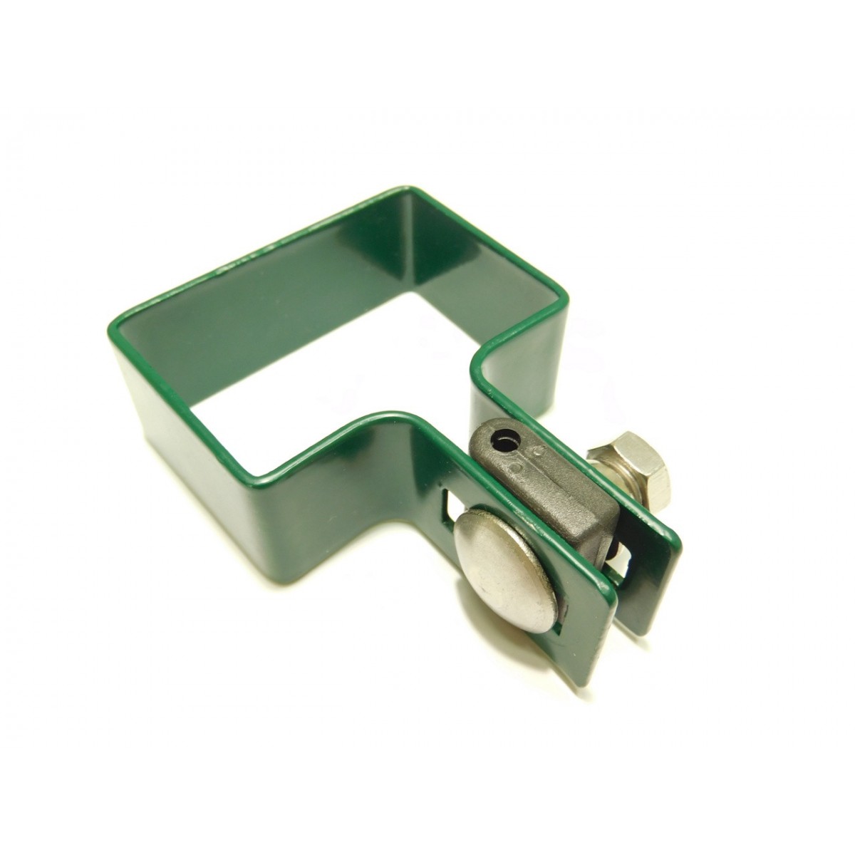 Clemă panou pe stâlp 60x40mm / 5mm / finală / ZN+PVC6005